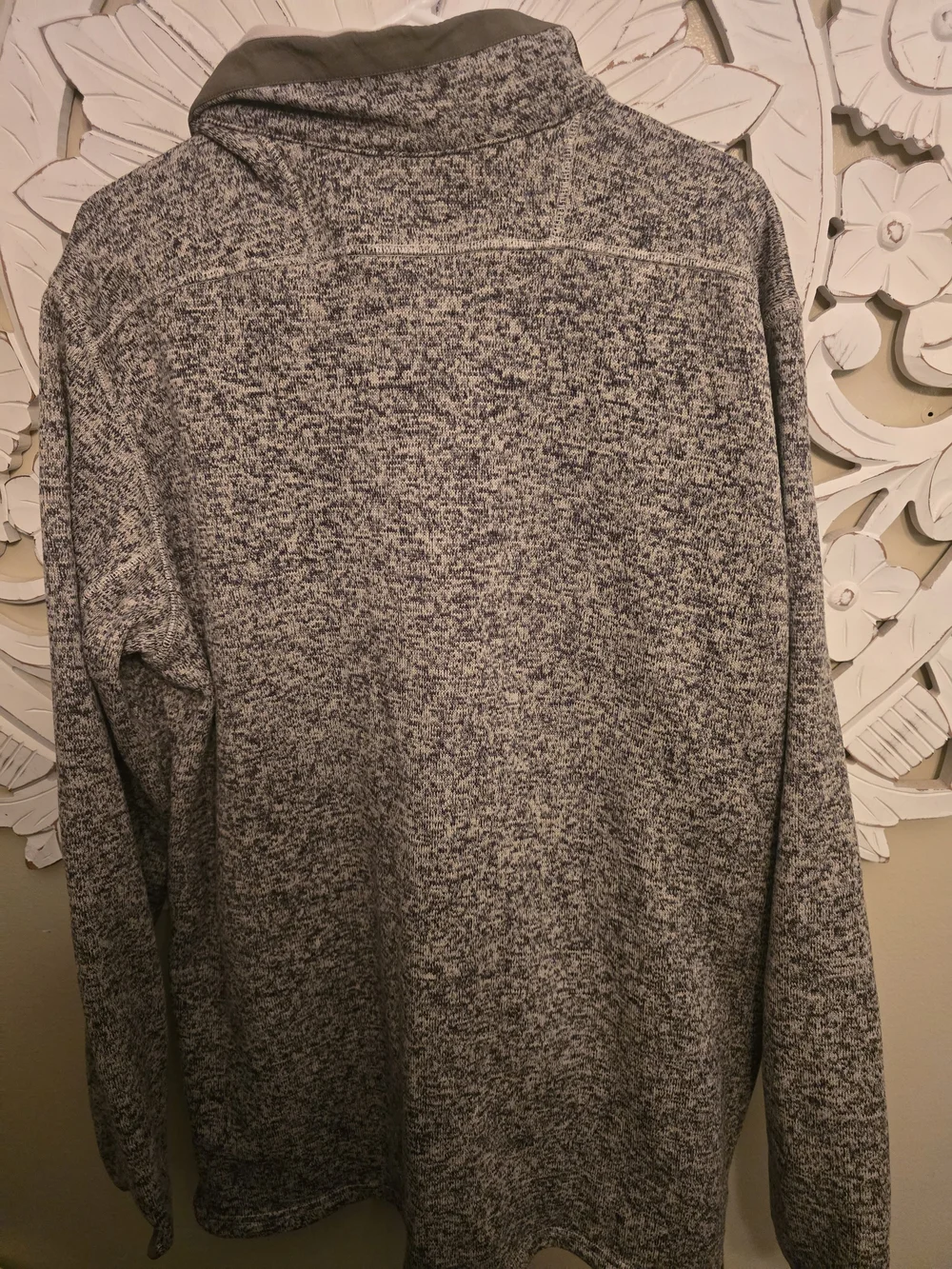 Columbia Men's Grey Full-Zip Heathered Fleece Sweater